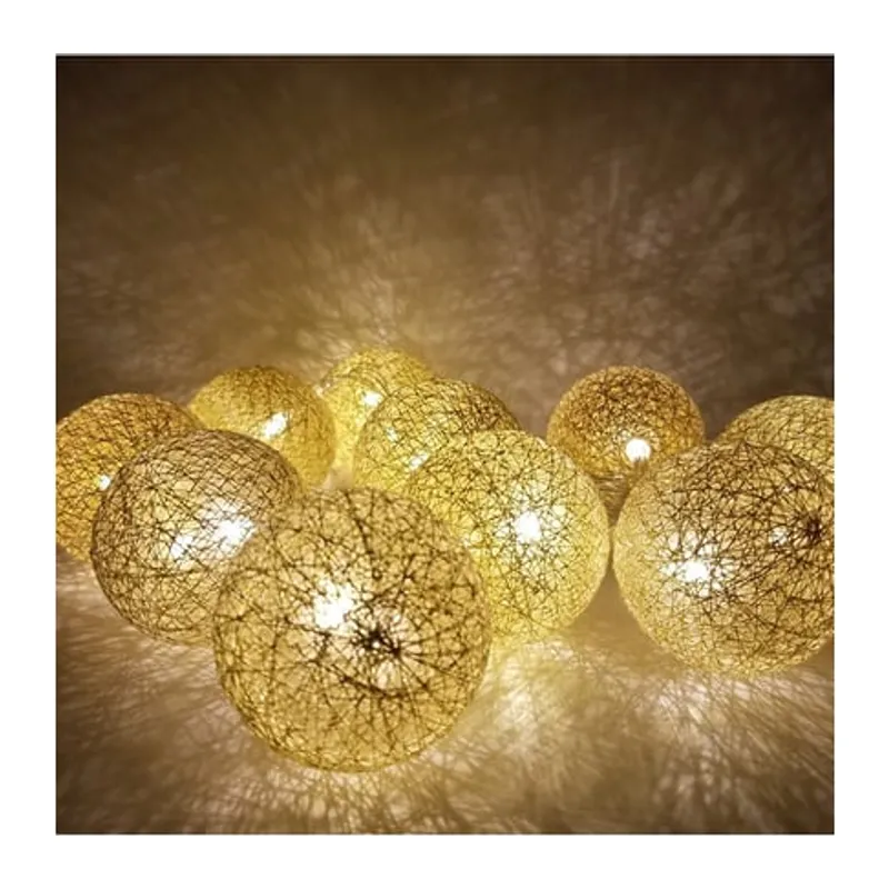 2 Metre 10’lu Top LED Işık - Pilli Gün Işığı Dekoratif Aydınlatma