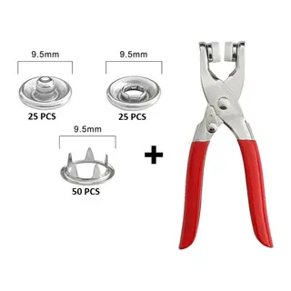 Metal Çıtçıtlı Düğme Pensesi ve Düğmesi (25 Set)