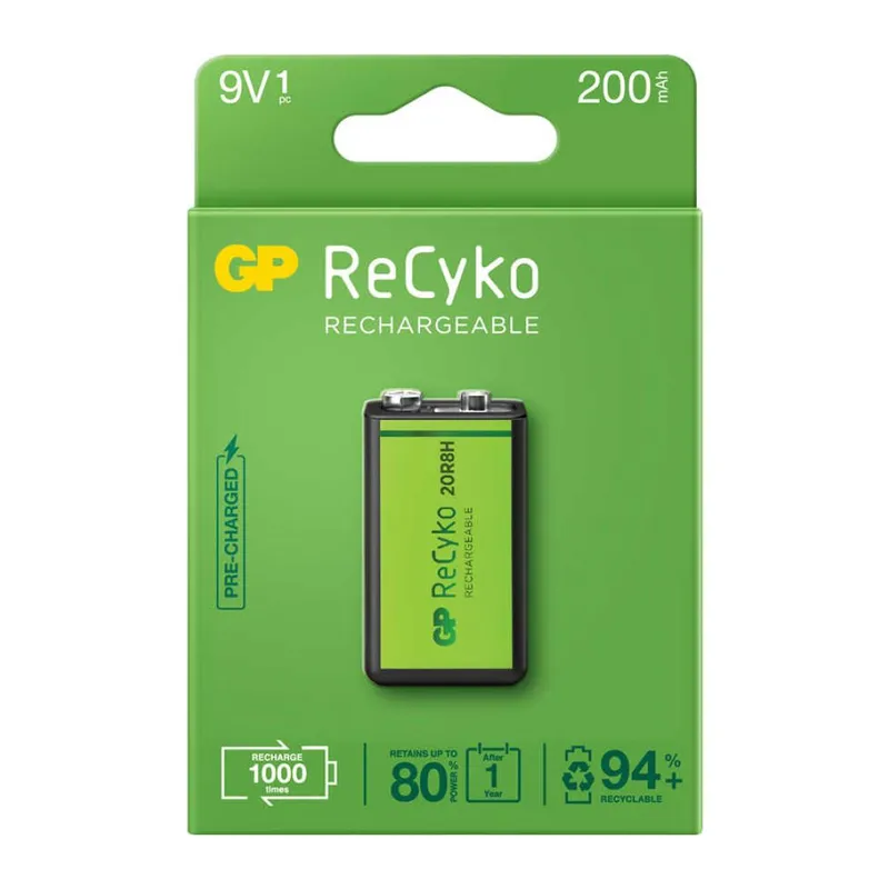 GP ReCyko 9V 200mAh Şarj Edilebilir Pil