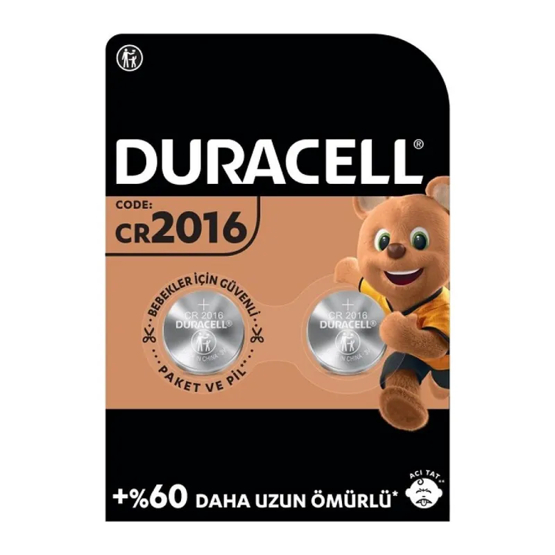 CR2016 3V Lityum Pil 2'li Paket