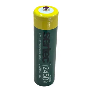 Sertec 18650 3.7V 2450 Mah 1C Li-ion Şarjlı Pil Başlı