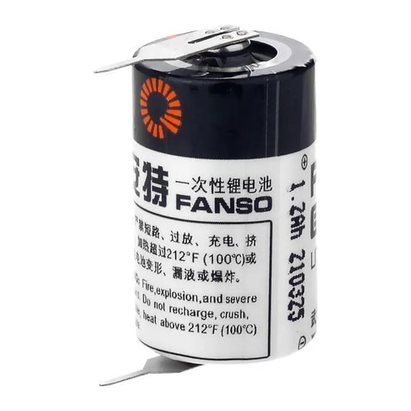FANSO ER14250H 3.6V 1/2 AA Size Pil (Li-SL2) 2 PIN