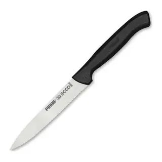 Pirge 38049 Ecco Tırtıklı Sebze, Et, Biftek Steak Bıçağı 12 cm - Siyah