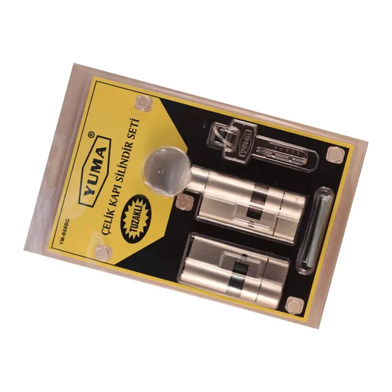 Yuma 68mm Mandallı Çelik Kapı Tuzaklı Barel Seti - Saten