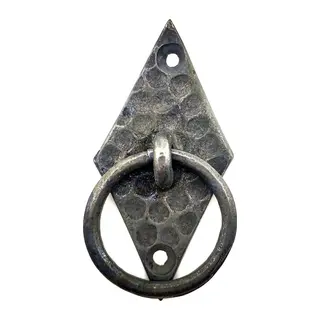 Antika Tarz Dekoratif Pirinç Dik Bakla H, Mobilya Kulbu - 82x41 mm, Oksit