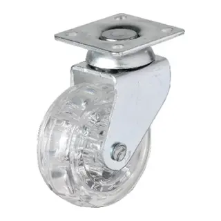 Hts 325 - 50x20 mm Şeffaf Makaralı Tablalı Teker 4 Adet