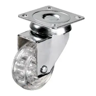 Hts 301 - 50x20 mm Şeffaf Makaralı Tablalı Teker