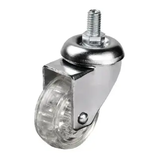 Hts 302 - 50x20 mm Şeffaf Makaralı Vidalı Teker