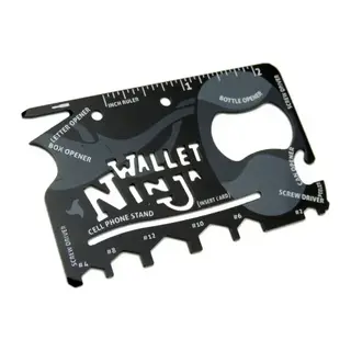 Ninja Wallet Acil Durum Kiti / Kartı - 18 in 1