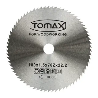 Tomax Ağaç Daire Testeresi (Elmassız) 115x1,2 Diş 80z