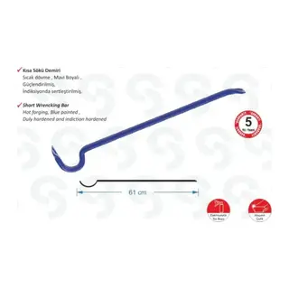 Sait Demirci SK 6000 Kısa Sökü Demiri - 1200 gr, 61cm