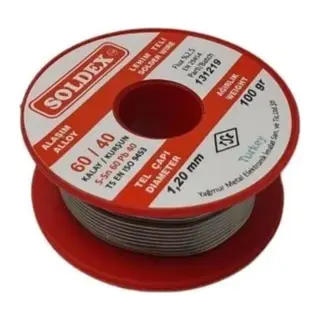 Soldex 60/40 Lehim Teli 100 gr 1.20 mm (Sn:60 / Pb:40)