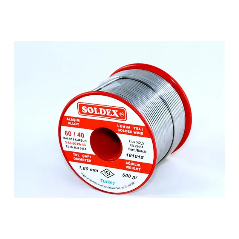 Soldex 60-40 Lehim Teli 500 Gr 0.50 mm - Sn:60 / Pb:40