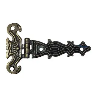 Dekoratif, Tek Kuyruklu Menteşe - 40x68 mm, Küçük, Antik, 1 Adet