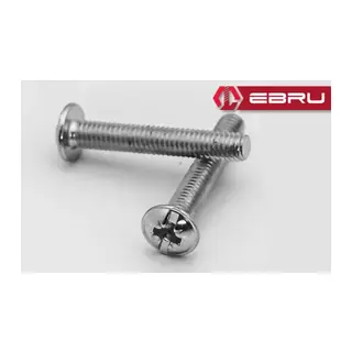 Ebru Yuvarlak Yıldız Başlı RYSB Kulp Vidası, Civata M4x25 - 500 Adet