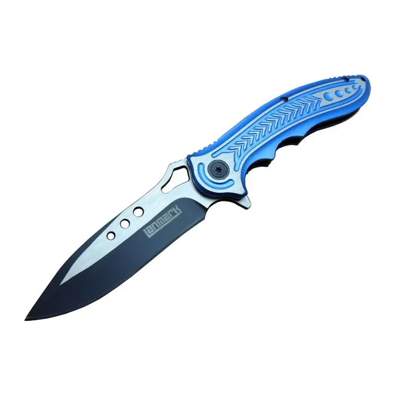 Lanmark T60B Kamp Çakı 20 cm - Mi Sap, Otomatik, Kemerlikli