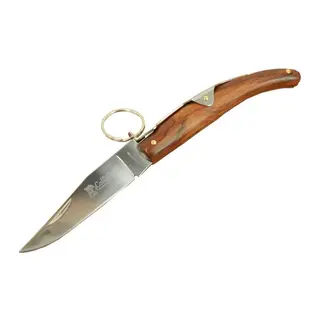 Okapi GC2079B rengi Kamp Çakı 19cm - Manuel, Kemerlikli, Ahşap Sap