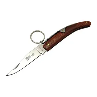 Okapi GC2079C rengi Kamp Çakı 16,5cm - Manuel, Kemerlikli, Ahşap Sap