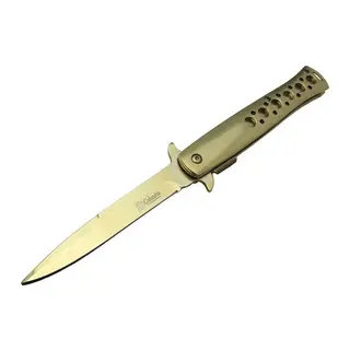 Tac-Force 1111A T-Lite Gold Kamp / Çakısı 23cm- Yarı Otomatik, Metal Sap, Kemerlikli