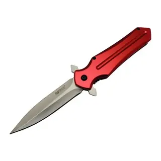 Mtech 4223 Kırmızı Kamp Çakı 21cm- Yarı Otomatik, Kemerlikli