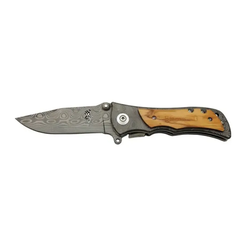 Browning 2-32 Damascus Çakı 20 cm Manuel, Kemerlikli