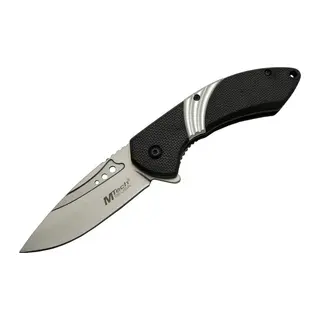 Mtech 4214 Beyaz Kamp Çakı 20cm- Yarı Otomatik, Kemerlikli, Oluklu