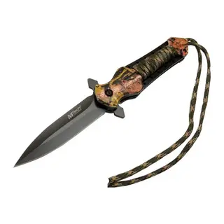Mtech 4267 Çok Renkli Kamp Çakı 21cm - Yarı Otomatik, İpli, Kemerlikli