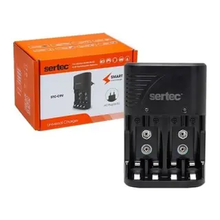 Sertec STC-C802 AA-AAA-9V Uyumlu 4lü Pil Şarj Aleti