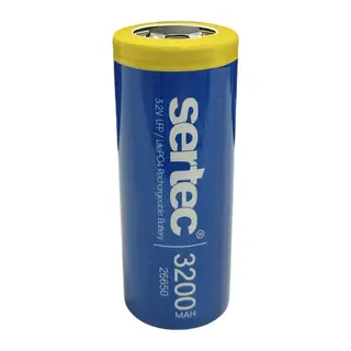 Sertec IFR26650 LifePO4 3.2V 3200mAh 3C Şarjlı Pil