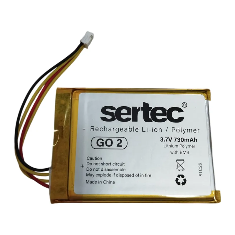 Sertec Go 2 uyumlu 3.7v 730 mah Soketli Bat