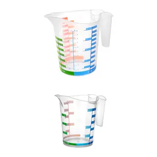 Ölçü Kabı Dereceli Renkli 1000 ML + 500 ML Set