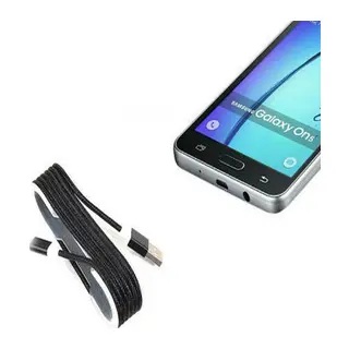 Android Örgü Şeklinde Renkli Çelik Şarj Data Kablosu - Siyah