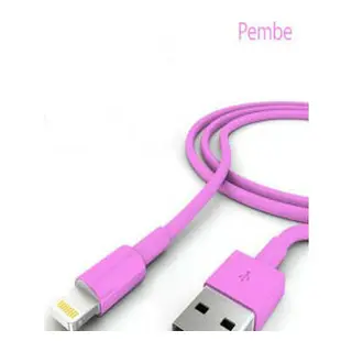 Şarj Data Kablosu - Pembe