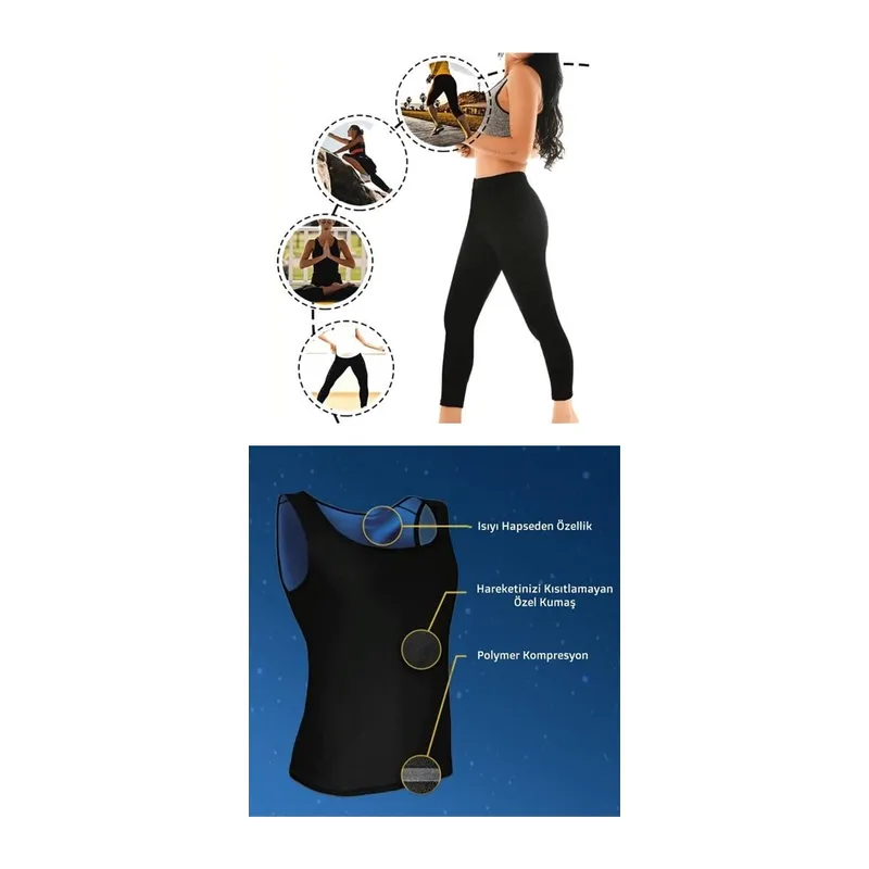 Termal Sauna Tayt + Atlet TAKIM (S) Neotex Terletme Takımı