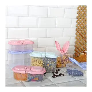 2 Bölmeli Saklama ve Erzak Kabı 1200 ML