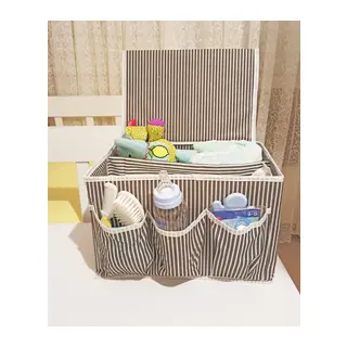 Bebek Beşik Başucu Düzenleyici Kapaklı 5 Bölmeli Organizer