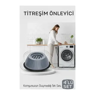 Premium 4'lü Titreşim Önleyici Kauçuk Ayak Seti - Ultra Sessiz ve Sarsıntısız Yı Teknolojisi
