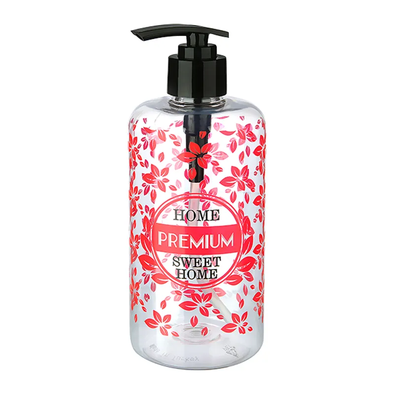 Şeffaf Sıvı Sabunluk Yuvarlak Plastik 500 ML