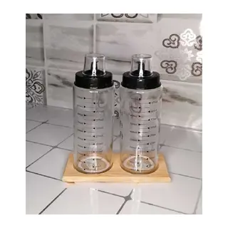 Ahşap Yağdanlık Altlığı -2 Bölmeli Yağlık Sosluk Standı