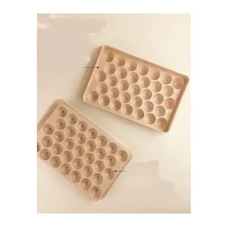 2 li Buz Kalıbı 33 Bölmeli Kristal Küre Buzluk - Mini Yuvarlak Buz Kalıbı