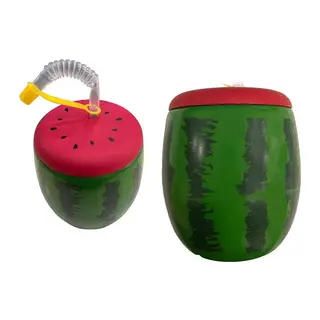 Karpuz Tasarımlı Pipetli Suluk 900 ML