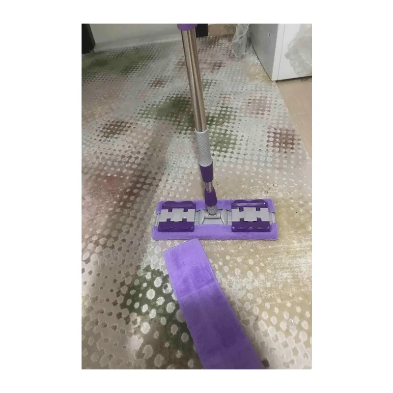 Teleskobik Cam Yer Tan Silme - İstediğin Bezi Tak Kullan - 4 Mandallı -Yedek Bezli Mop Seti