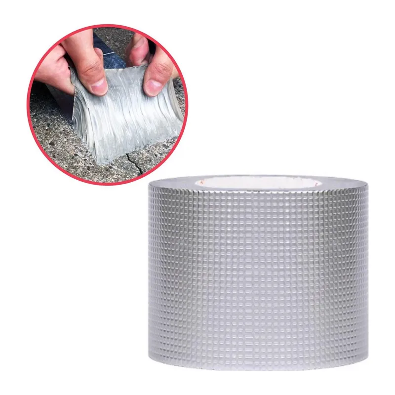 Folyo Kauçuk Bant Yapışkanlı Su Geçirmez Çatı Boru Tamir Bandı (2Metre x 10 Cm)