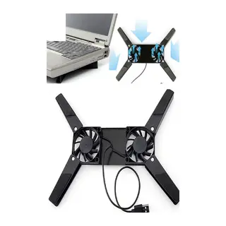 2 Fanlı Notebook Soğutucu Portatif Katlanabilir Laptop Soğutucu Fan Usbli Stand Biisayar Fanı