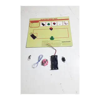 Okul Deney Seti - Elektrik Seti Ampul - Pil Yatağı - Duy -Düğme Seti