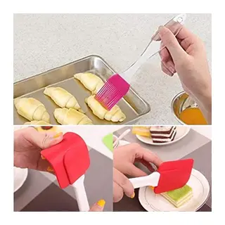 2'li Pasta - Börek - Poğaça Yağ Fırçası ve Spatula Seti
