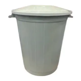 Kovası 70 Lt Kovası Kapaklı Büyük Boy Bidonu Dalı Kovası - Gri