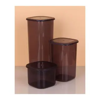 3lü Saklama Kabı - 1750-1200-550ML Koyu Şeffaf