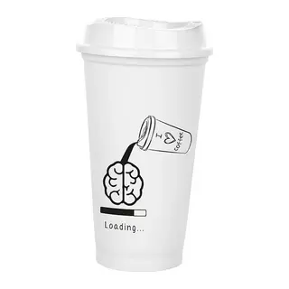 Bardağı - Kapaklı Beyaz 473 ml