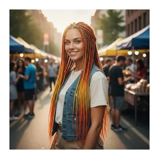 Afrika Örgüsü Ve Rasta İçin Sen Ombreli / Tcu / Sarı / Hardal Sarısı